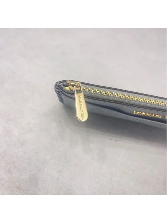 Michael Kors Karson Laser Cut Slim Card Case Wallet Pale Blue - Picture 6 of 7